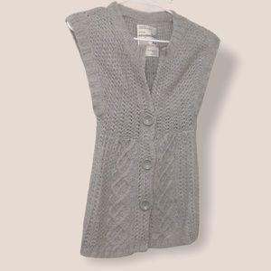 Aeropostale sleeveless grey cardigan sweater